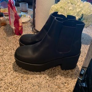 platform booties, size 10